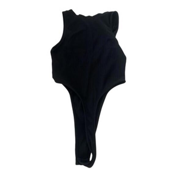 NWT Edikted High Cut Ribbed V Neck Bodysuit Sz Small - Picture 9 of 14